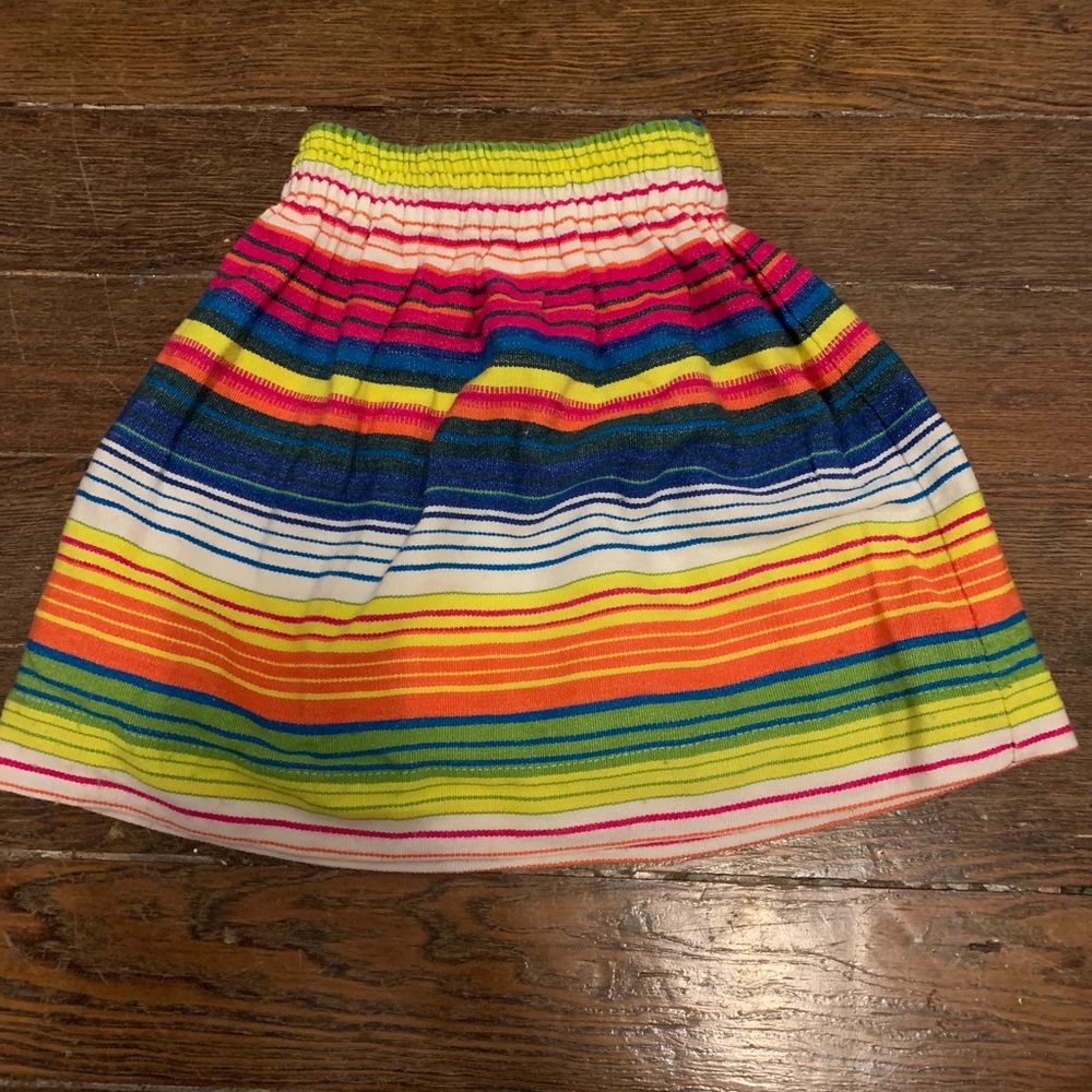 Peek Girls Rainbow Striped Skirt Size Small S 4-5